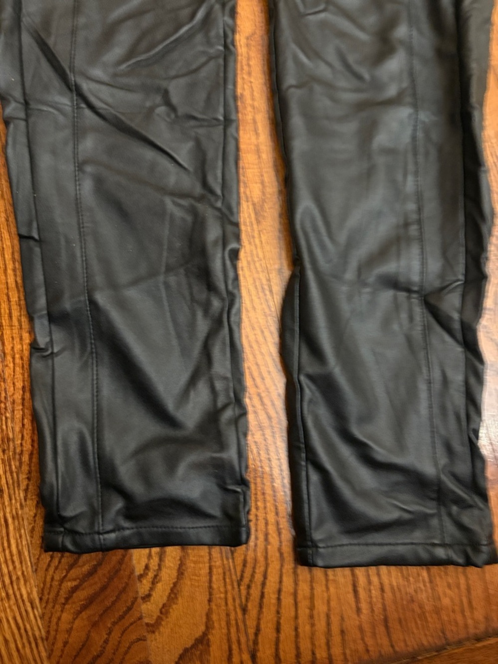 Love Black Faux Leather Skinny Pants with Zip Details - Picture 3 of 4